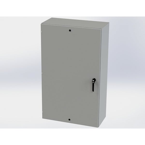 1/4 Turn Latch, 3 Point Latch with Padlock/Keylock Handle Electrical Enclosures, 60 in H, 16 in D